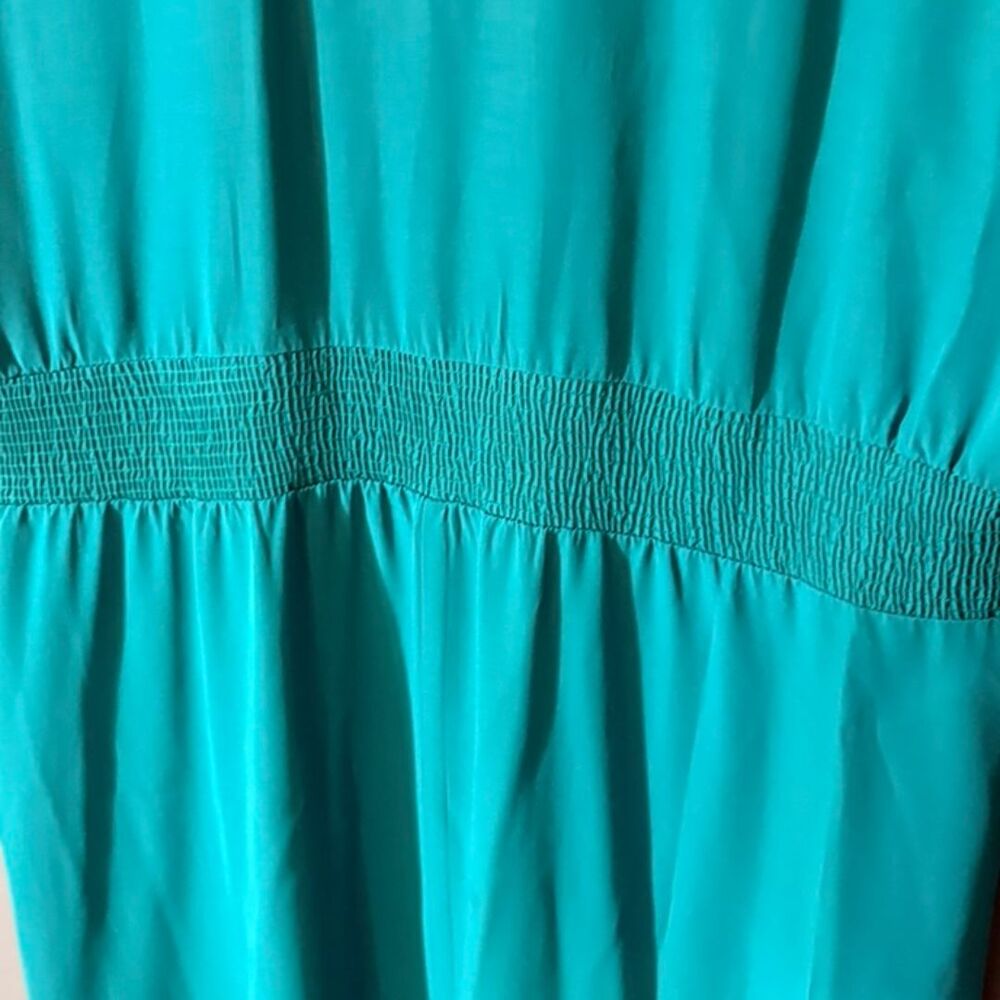 Vintage 90s Nina Piccalino Teal Midi Dress | Wedding Guest Bridesmaid - Picture 5 of 9